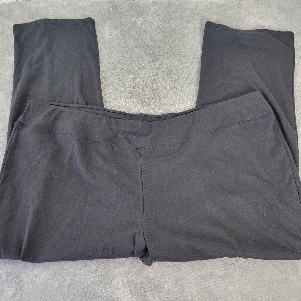 Catherines 4X 30W 32W Black Yoga Pants Women's Jogger Pull-On Elastic BLA4E